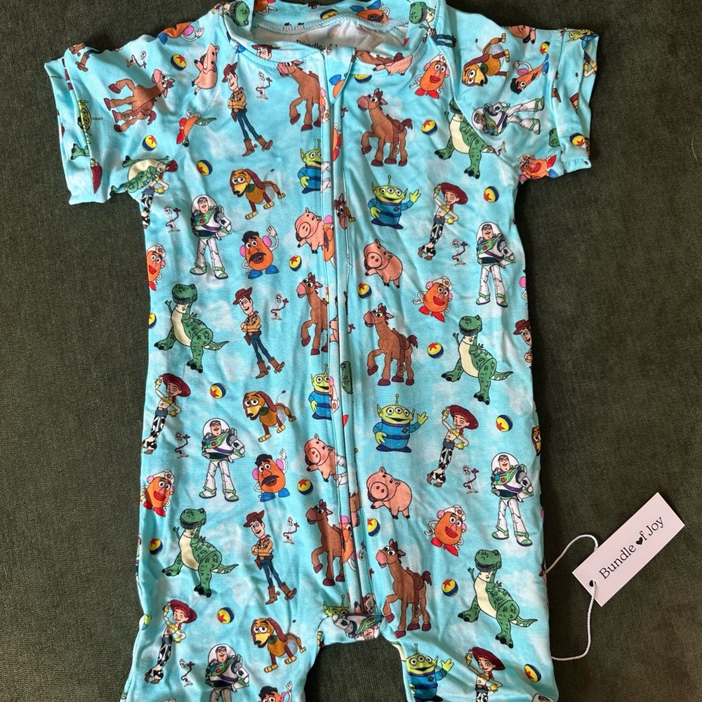 Bundle of Joy Toy Story shorty zipper romper